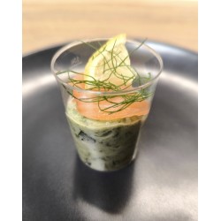 Verrine poireau et saumon