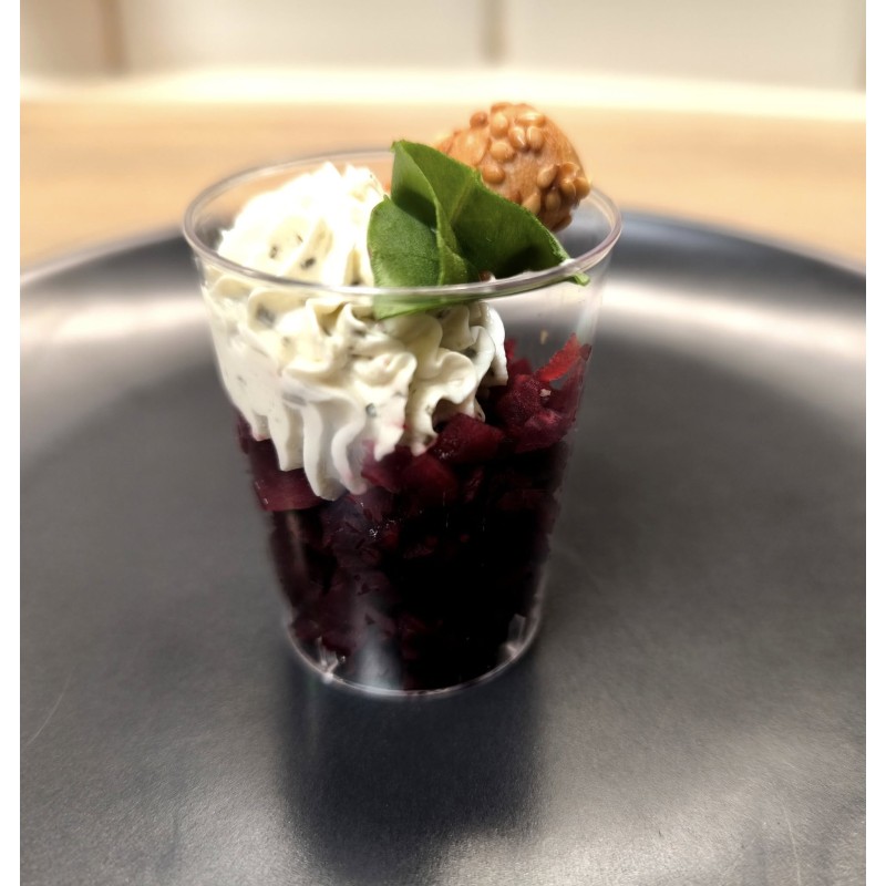 Verrine betterave et fromage frais