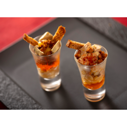 Verrine foie gras et pain d'epice