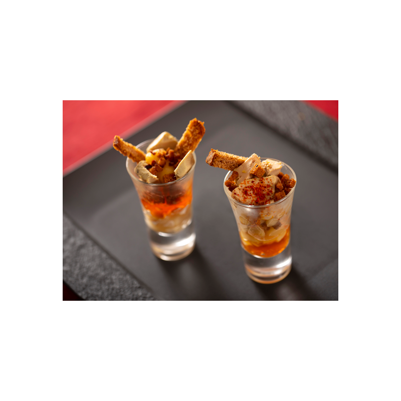 Verrine foie gras et pain d'epice