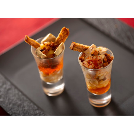 Verrine foie gras et pain d'epice