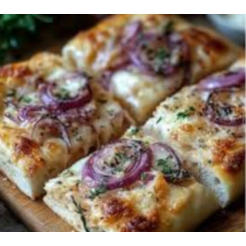 focaccia oignons rouge